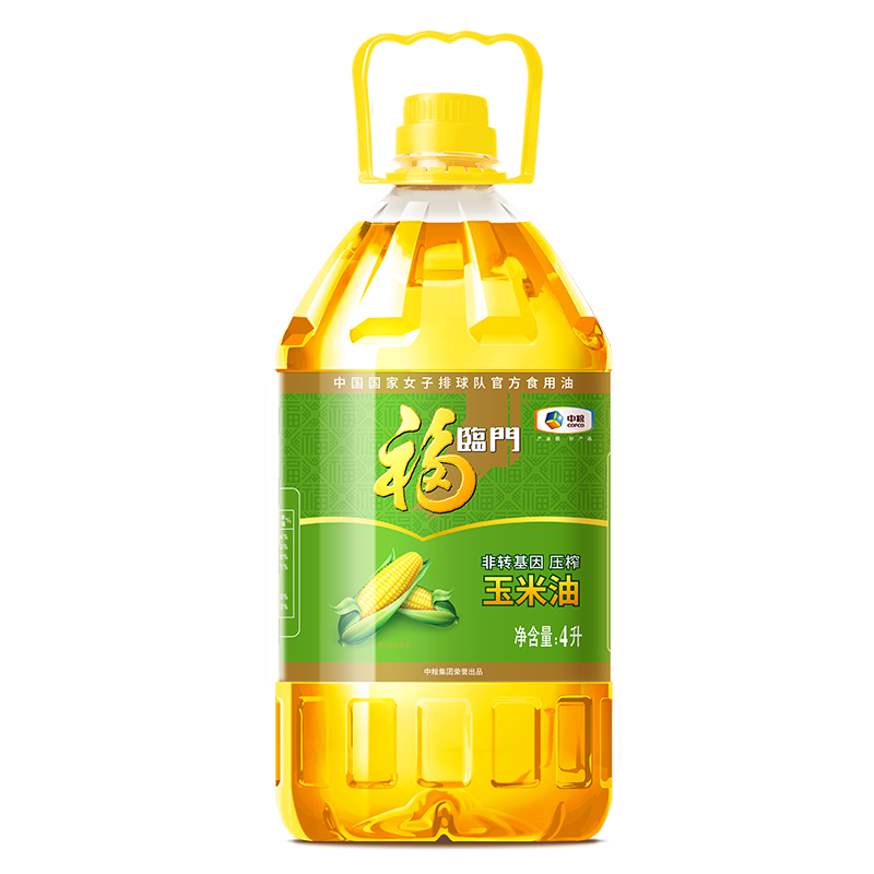 plus会员、20日20点：福临门 食用油 非转基因压榨玉米油4L 中粮出品 42.9元