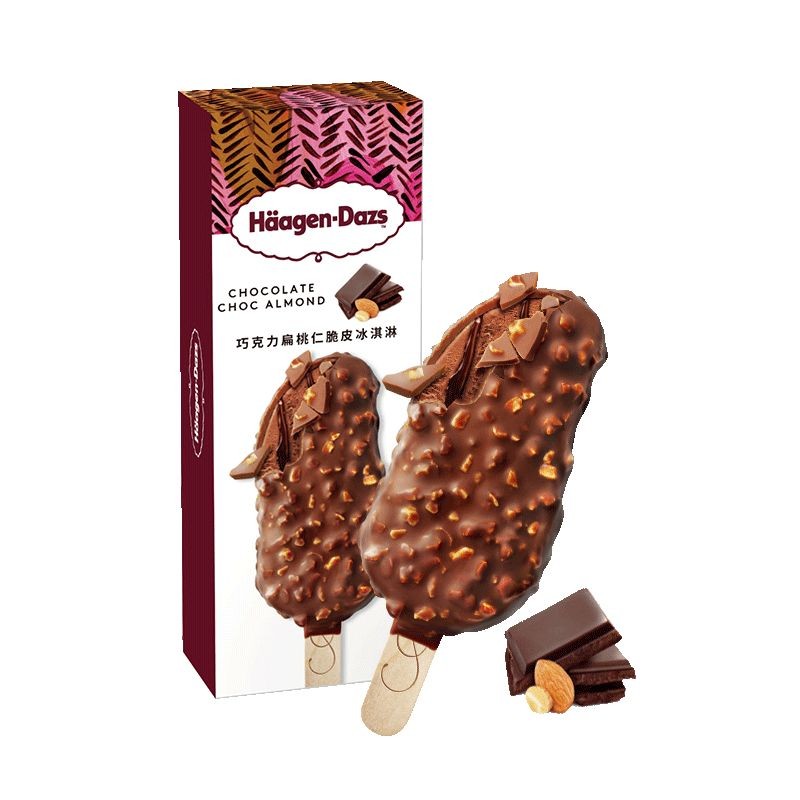 哈根達斯 H?agen·Dazs 巧克カ扁桃仁脆皮冰淇淋 69g 23.11元