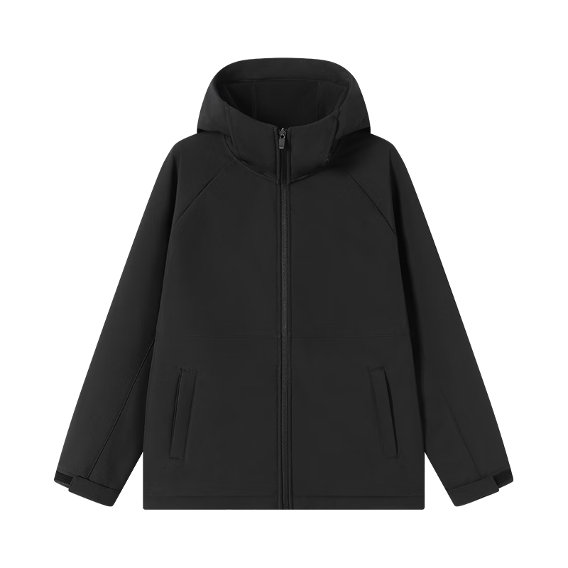 京东京造 外套男软壳衣夹克男户外登山防泼水加绒保暖 黑 XL 189元