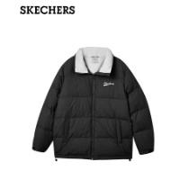 SKECHERS 斯凯奇 梭织羽绒服 立领L423U080 碳黑 321.05元