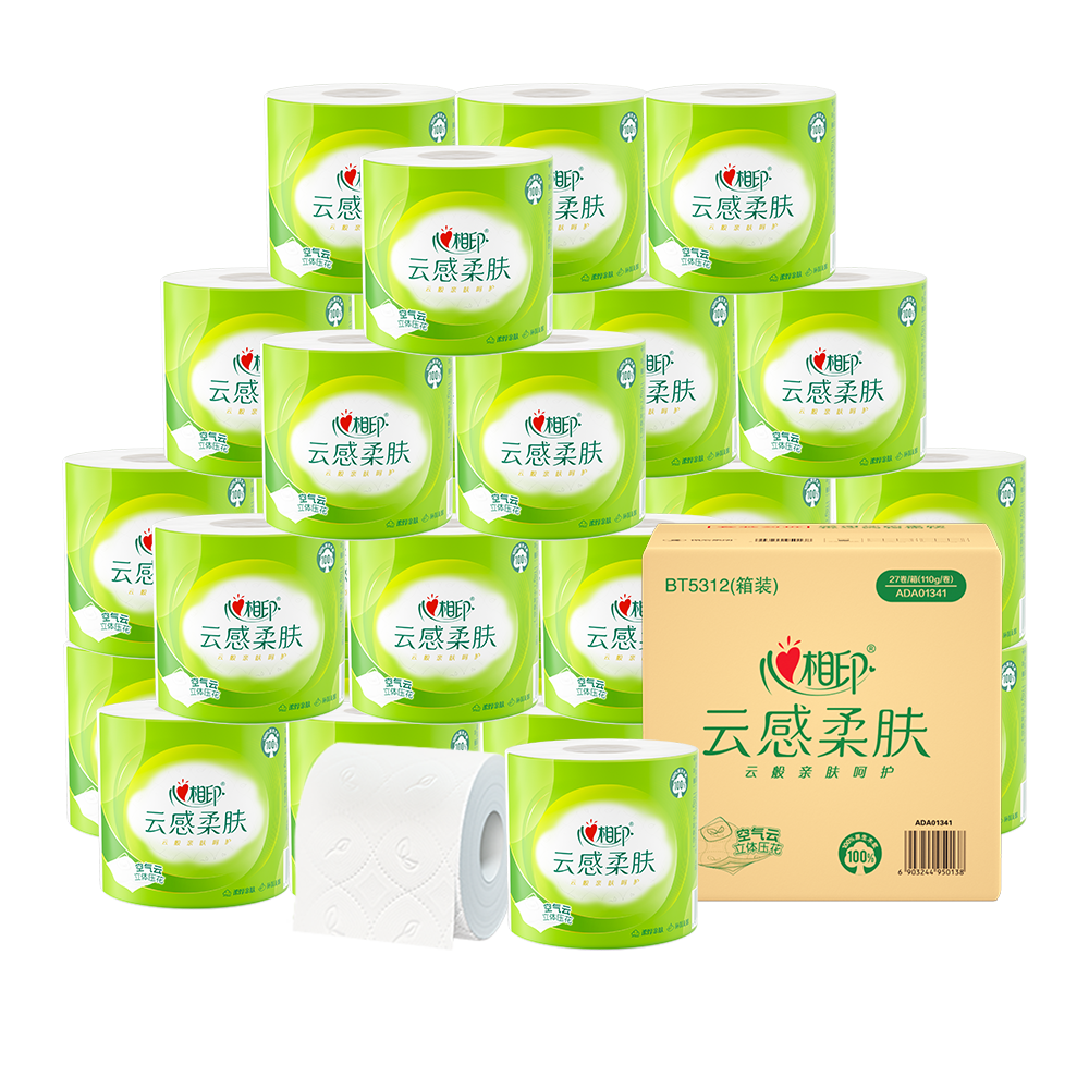 心相印 云感柔肤 卷纸 4层110g30卷 20.08元（需买3件，需用券）