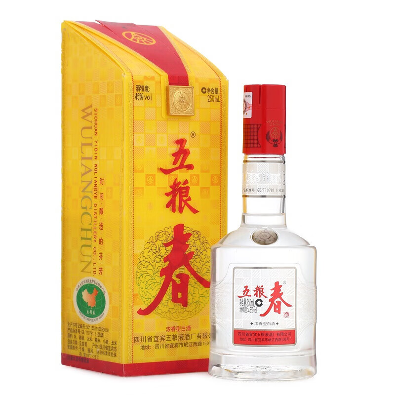 五粮春 第一代 45%vol 浓香型白酒 250ml 单瓶装 88元