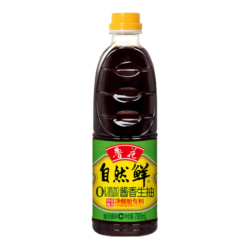 PLUS会员：luhua 鲁花 780ml自然鲜酱油*2件 8.12元（合4.06元/件）