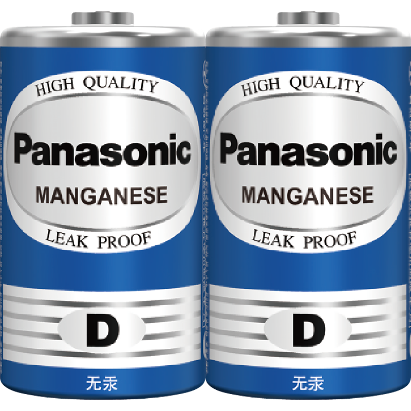 PLUS会员：Panasonic 松下 1号 D型碳性无汞干电池 2粒装 6.41元包邮（需领券）