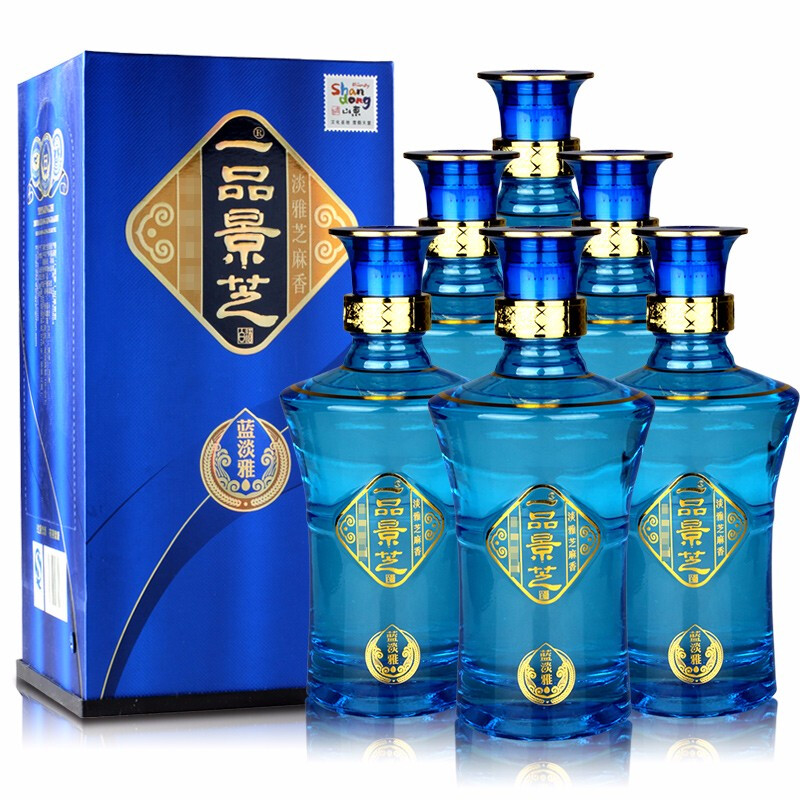 景芝 一品景芝蓝淡雅 52度 芝麻香型白酒 500mL*6瓶 534.06元（需用券）