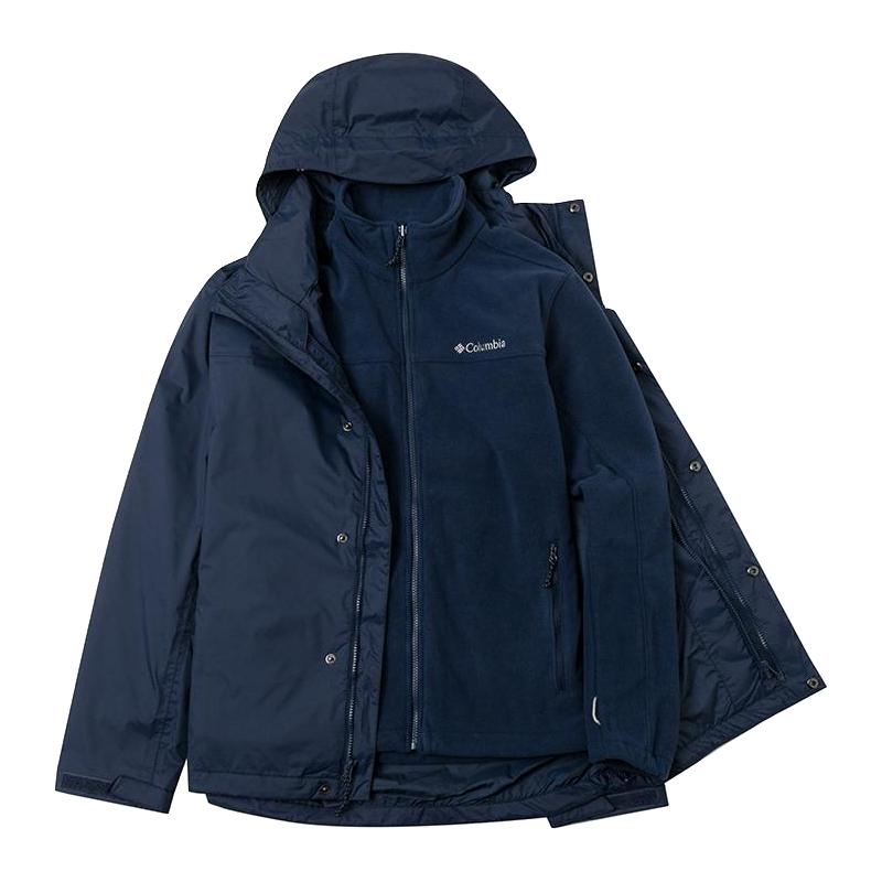 Columbia 冲锋衣男士秋冬季户外运动休闲时尚抓绒内胆三合一外套 WE1273466 M 650