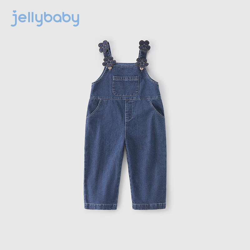 JELLYBABY 背带裤 牛仔蓝 110CM 110.61元（需用券）