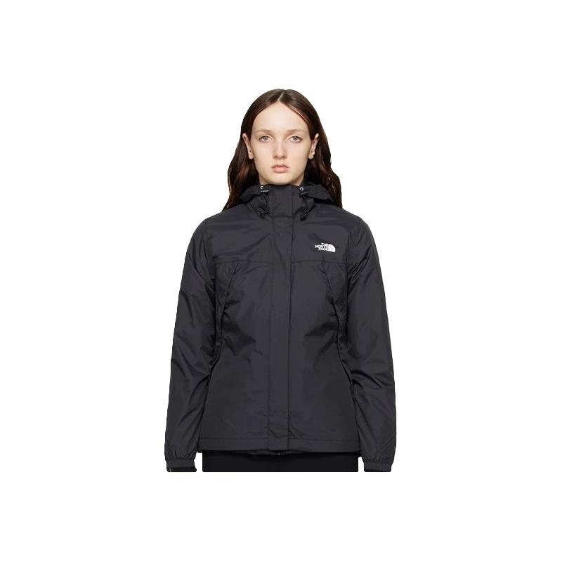 北面 TNF北面美版男女款ANTORA防风透气连帽冲锋衣夹克 女款-JK3-黑色 L 467.5元