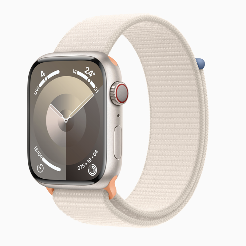 百亿补贴：Apple 苹果 Watch Series 9 GPS+蜂窝款 铝金属表壳 回环运动手表 2979元