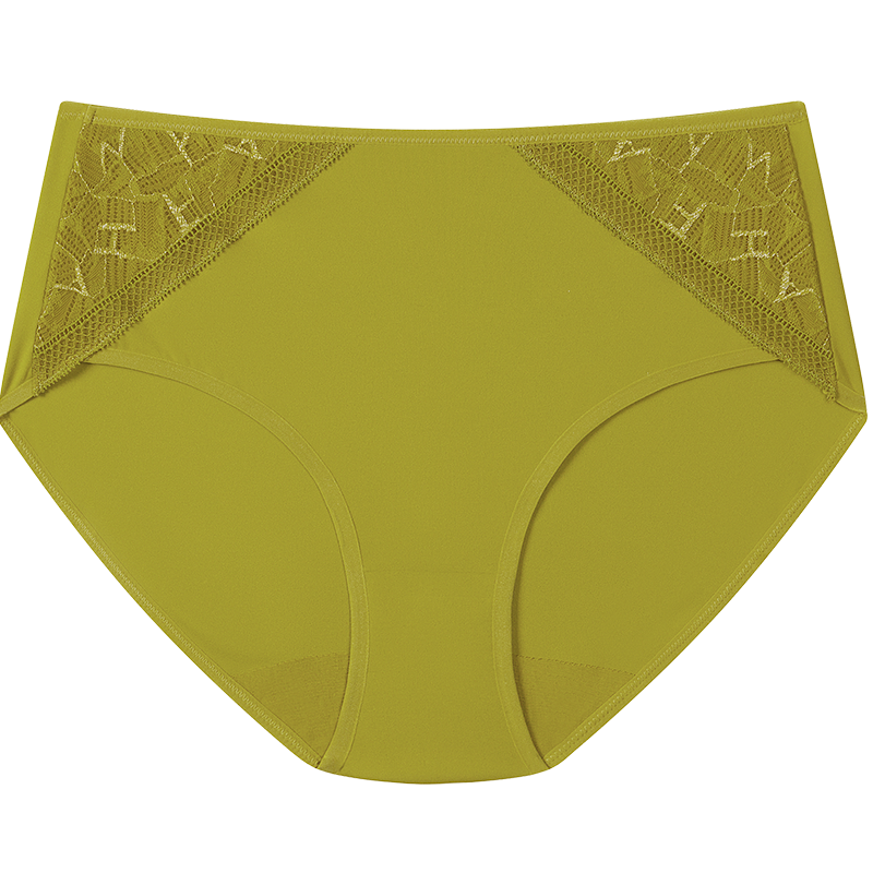 概率券ubras字母蕾丝轻透拼接三角裤法式风内裤多色多码12元包邮