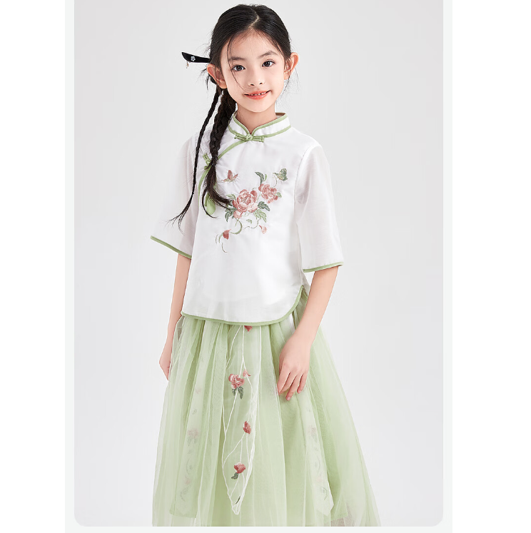 Deesha 笛莎 新中式 牡丹刺绣 套裙 172元（需用券）