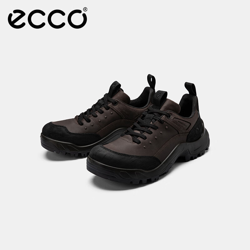 ecco 爱步 男运动 抓地耐磨厚底户外越野鞋 越野822354 黑色/摩卡棕 39 HL 559.05