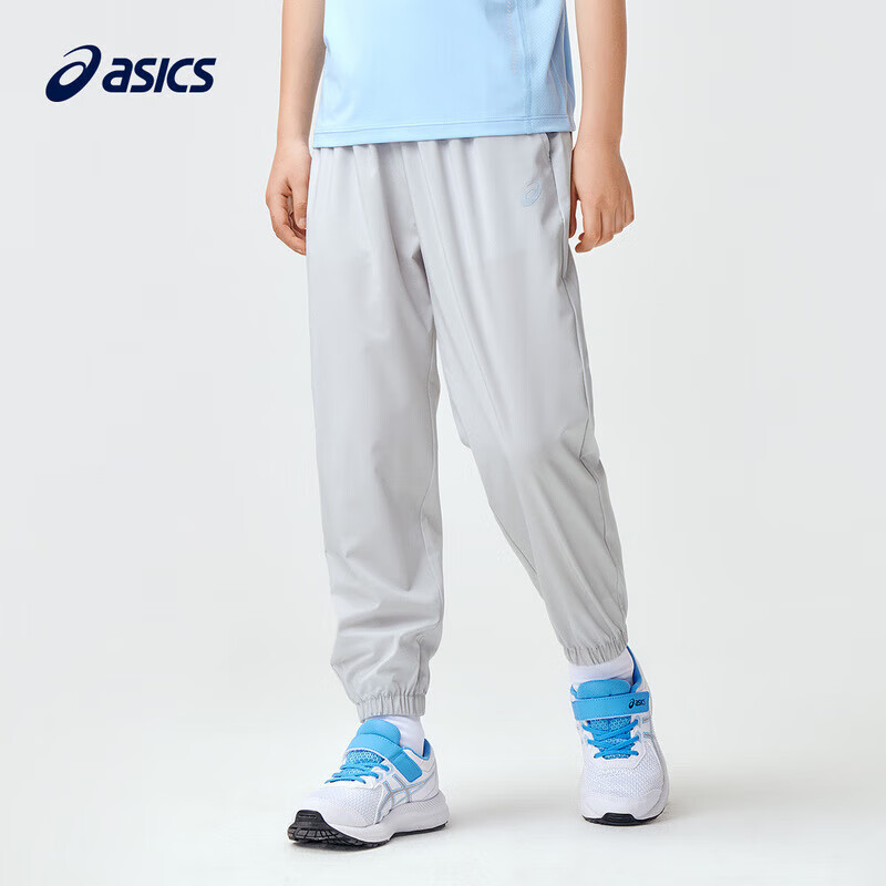 ASICS 亚瑟士 童装春轻薄防晒裤百搭运动裤 1120浅灰色 140 cm 68元