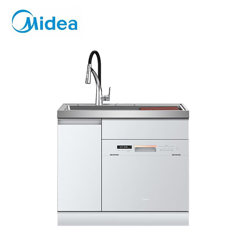 Midea 美的 13套集成洗碗机XH05 集成水槽洗碗机一体式 58L大单槽 超一级水效 