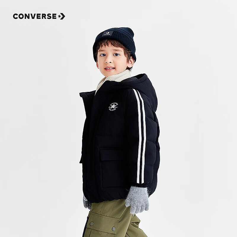 31日20点：CONVERSE 匡威 儿童童装羽绒服CNVN-MW-G837 正黑色 160/76 228元（需用券