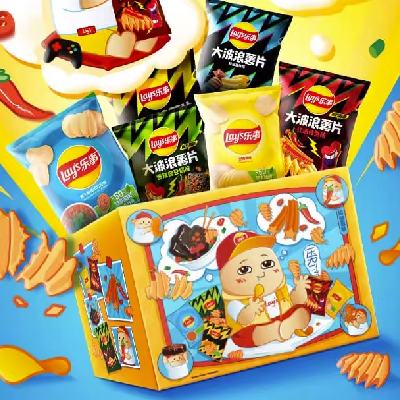 88VIP：Lays/乐事 解压大波浪多口味薯片礼盒400g*1盒 *2件 返后48.91元，合单价24