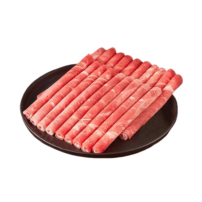 移动端、京东百亿补贴：牛鲜尊 国产黄牛 原切牛肉卷2.4斤（6包） 肥牛卷1