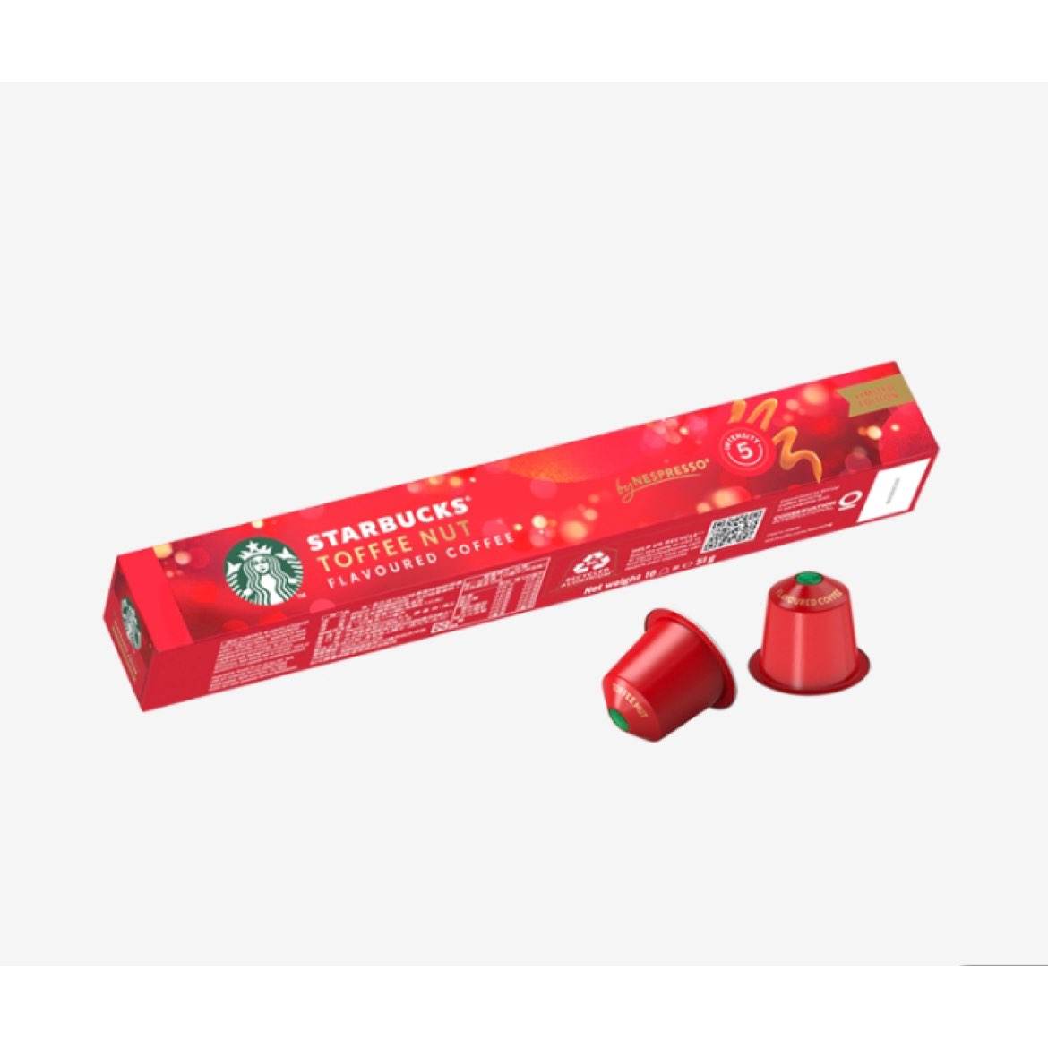 星巴克（Starbucks）Nespresso浓遇胶囊咖啡5.1g*10粒 黑咖啡0糖节日综合 轻烘 进