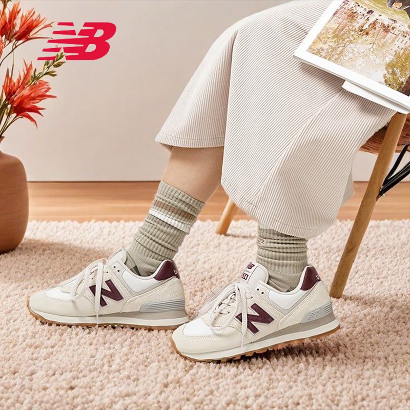 百亿补贴：new balance NB正品休闲女鞋复古米白色轻便百搭运动鞋WL574RCF 352元