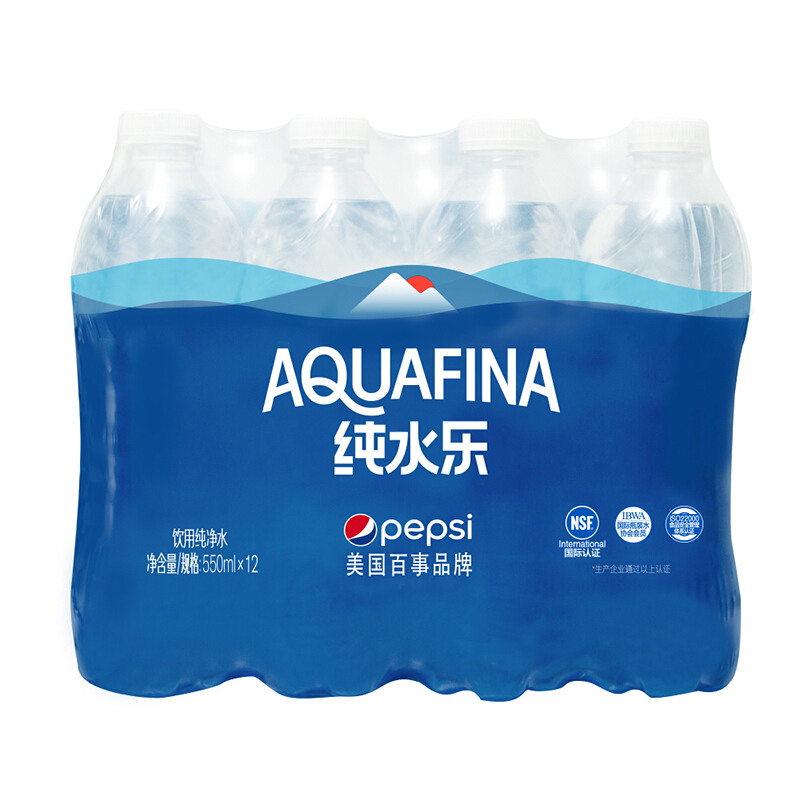 AQUAFINA 纯水乐 百事可乐纯水乐 AQUAFINA 饮用水 纯净水 550ml*12瓶 11.95元（需买3
