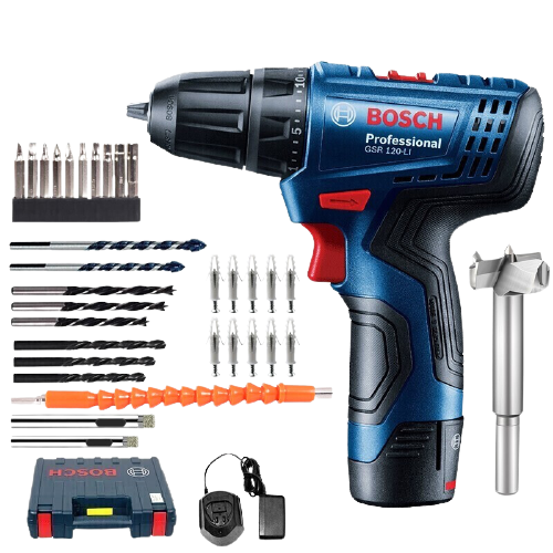 BOSCH 博世 GSR120-LI 锂电充电钻+家用附件套装 单电版 366.84元