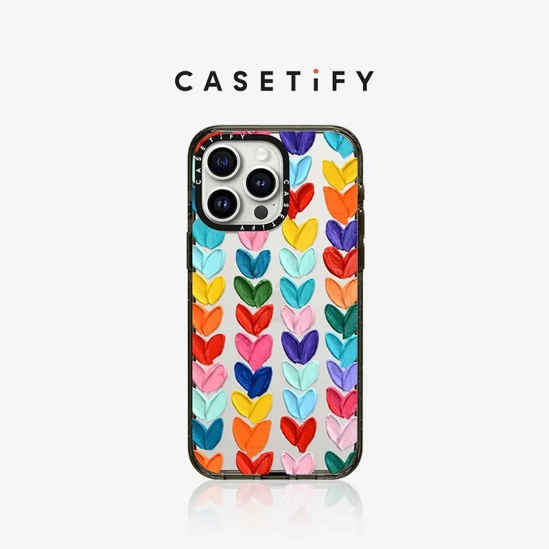 CASETiFY 色彩爱心手机壳适用于iPhone 15 Pro Max透明黑框 396.5元（需用券）