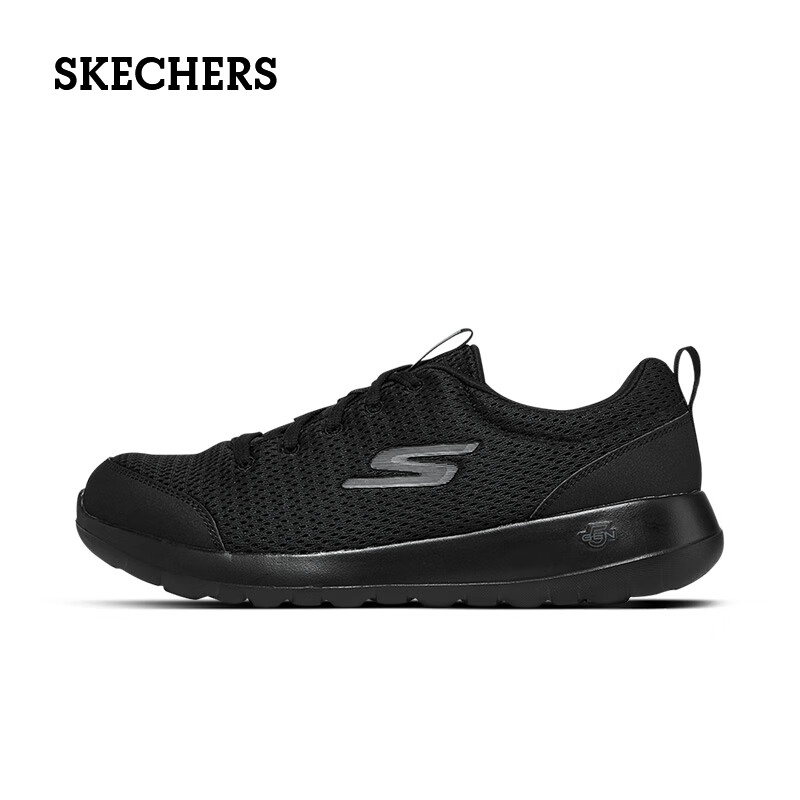 SKECHERS 斯凯奇 男鞋休闲绑带跑步鞋耐磨减震休闲鞋 全黑色 41 ￥166.55