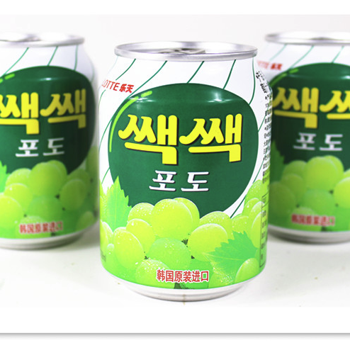 88VIP：LOTTE 乐天 韩国饮品果汁饮料夏天乐天葡萄汁果肉238ml*12罐网红 33.61元