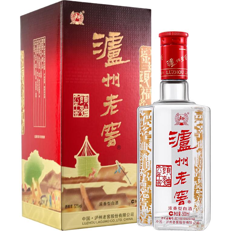 泸州老窖 六年窖头曲 52%vol 浓香型白酒 500ml 单瓶装 73元（需用券）