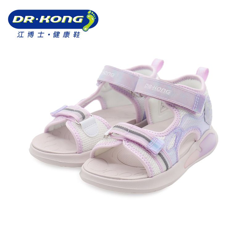 百亿补贴：DR.KONG 江博士 儿童鞋新款魔术贴透气舒适中大童露趾中大儿童凉