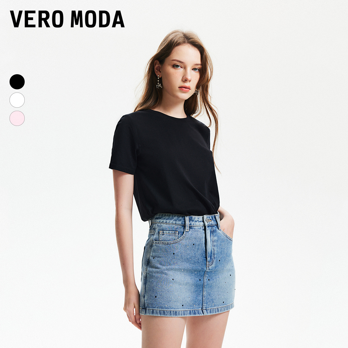 Vero Moda 2024春夏新款 女士基础款短袖T恤 59.3元包邮