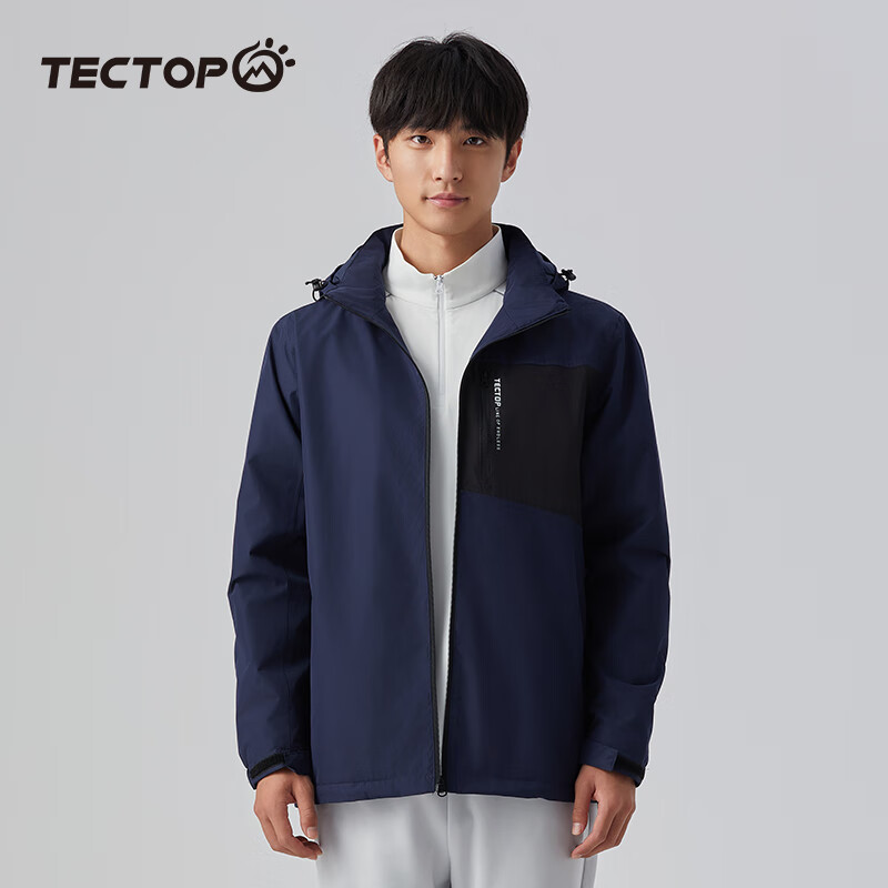 TECTOP 探拓 户外冲锋衣男内里加绒保暖透气外套秋冬季休闲夹克 ￥128.16