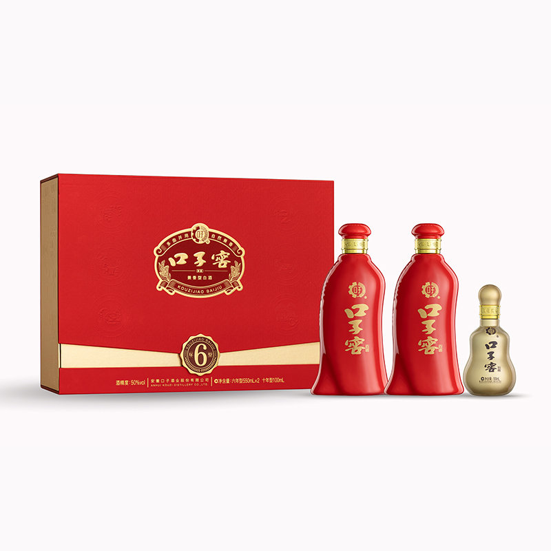 88VIP：口子窖 六年型50度550ml*2瓶+十年型50度100ml*1瓶礼盒 246.4元（需用券）