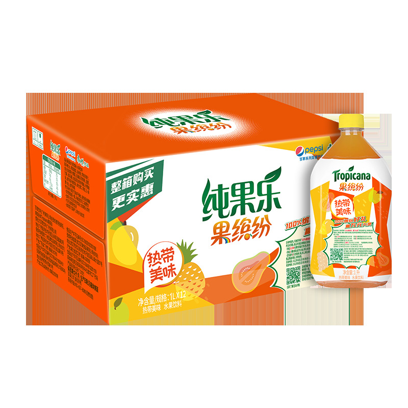 果缤纷热带美味果汁饮料整箱装1l12瓶4件11156元运费合2789元件
