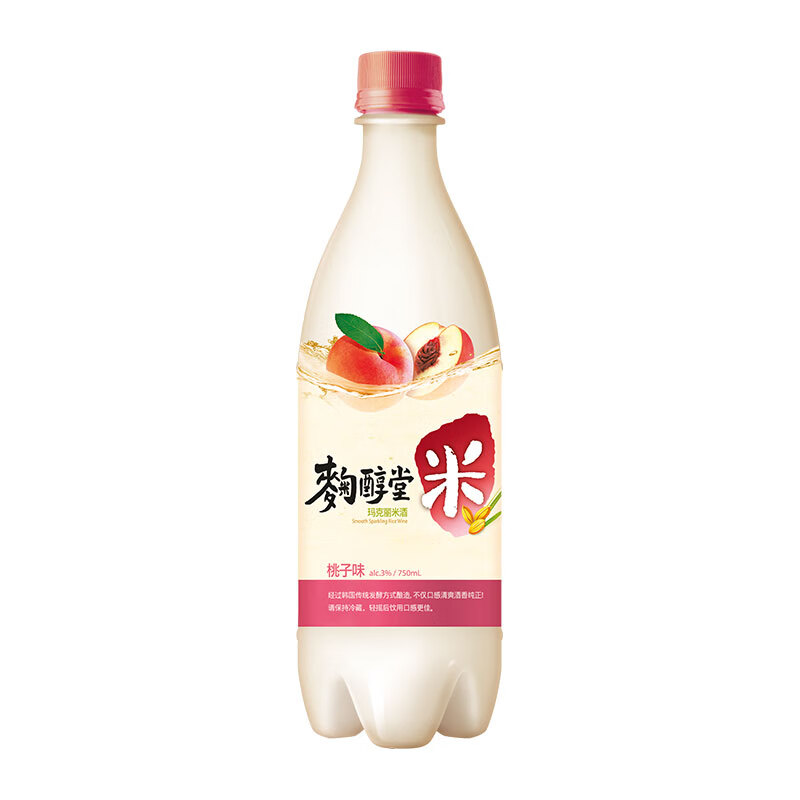 麴醇堂 KOOKSOONDANG 玛克丽 米酒 水蜜桃味 750ml 9.9元