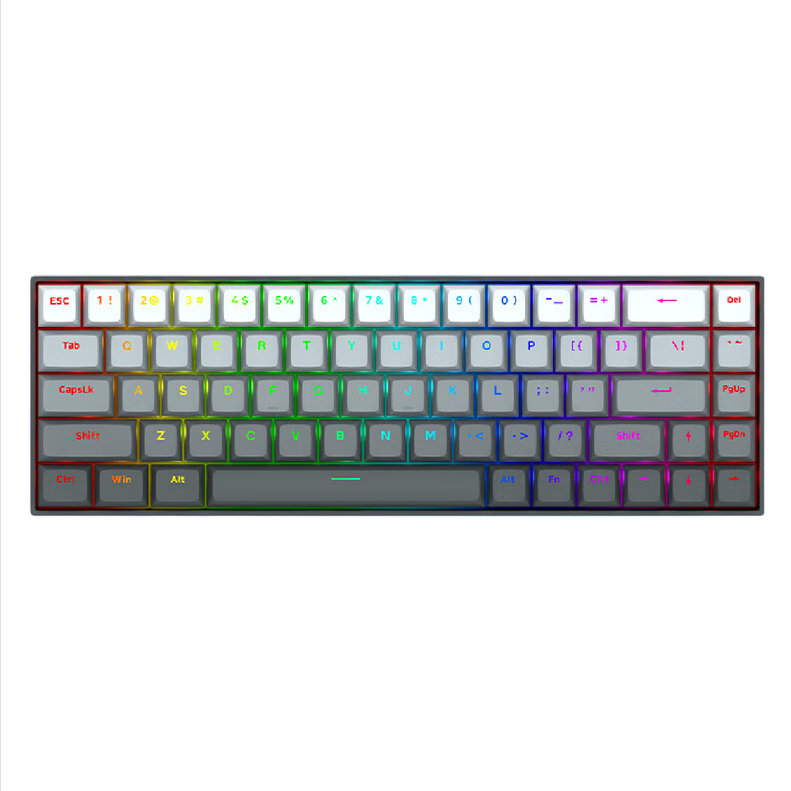 REDRAGON 红龙 M68 68键 有线机械键盘 渐变灰 磁轴 RGB 249元