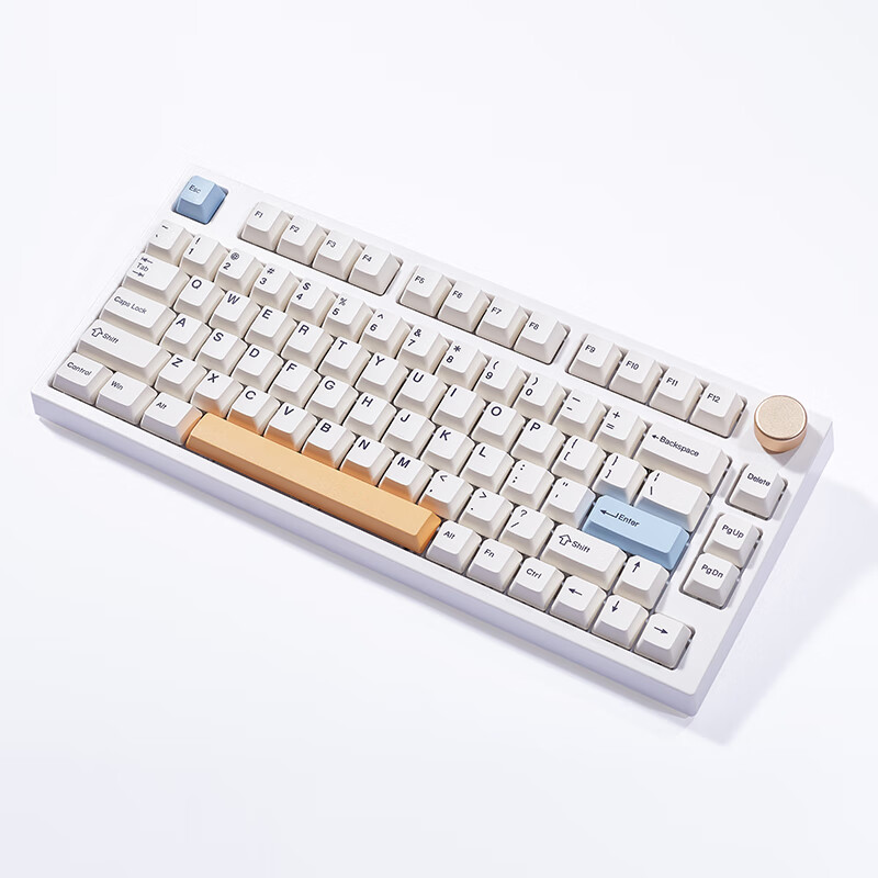 Keydous NJ80三模热插拔无线机械键盘MAC 白色 BOX蓝莓冰淇淋轴Pro-钢定位板 509元
