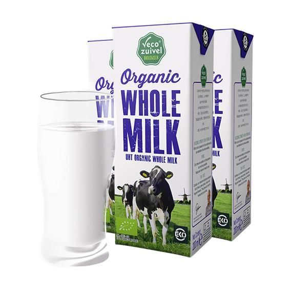 移动端、京东百亿补贴：Vecozuivel 乐荷 荷兰进口 有机全脂纯牛奶200ml*24盒 3.7
