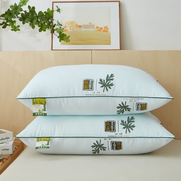 雅鹿 限时1小时 艾草浅蓝单边中枕 48*74cm 一对 39.9元（需用券）