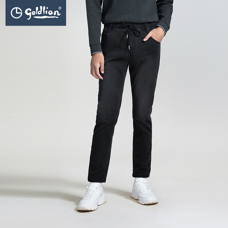 金利来 秋冬新款牛仔裤男款柔软透气多彩弹力修身商务休闲舒适长裤 159元