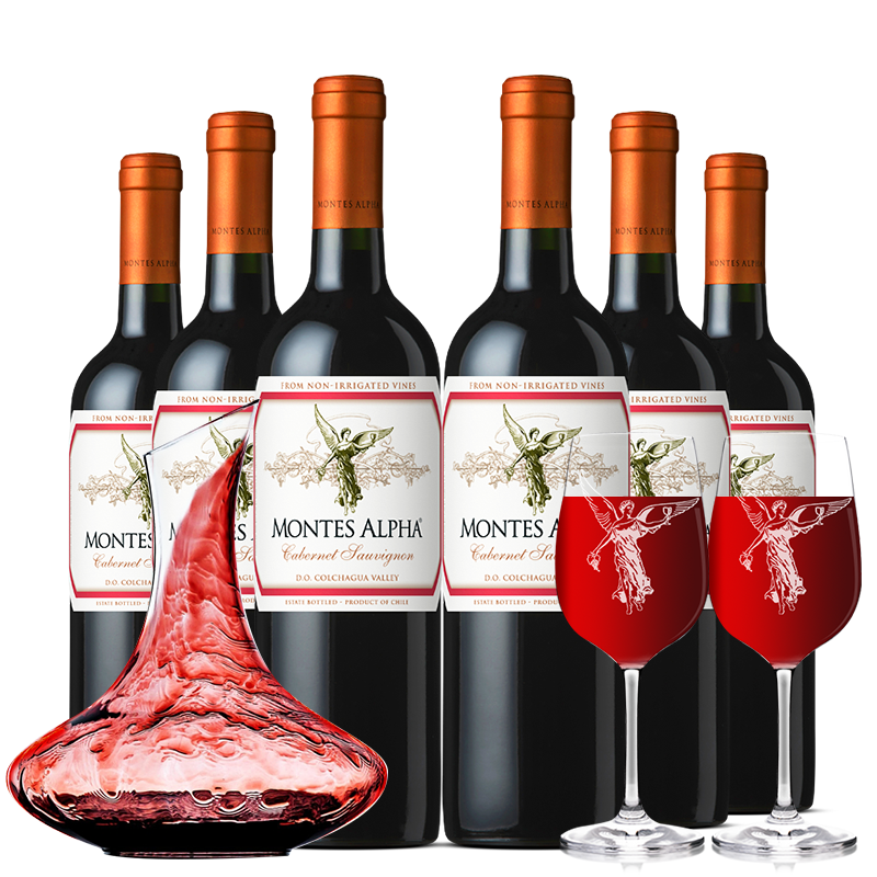 MONTES 蒙特斯 欧法 赤霞珠 干红葡萄酒 750ml*6瓶 整箱装 971元