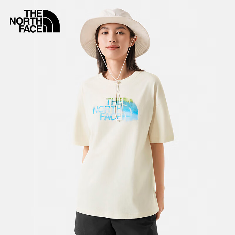 THE NORTH FACE 北面 短袖T恤女户外舒适休闲短袖88GR 沙丘白/QLI S 143.5元