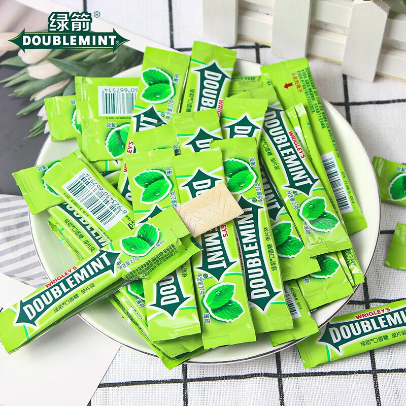 DOUBLEMINT 绿箭 口香糖条装40/100片 绿箭口香糖 2.7g 1袋 100片 21.9元（需用券）