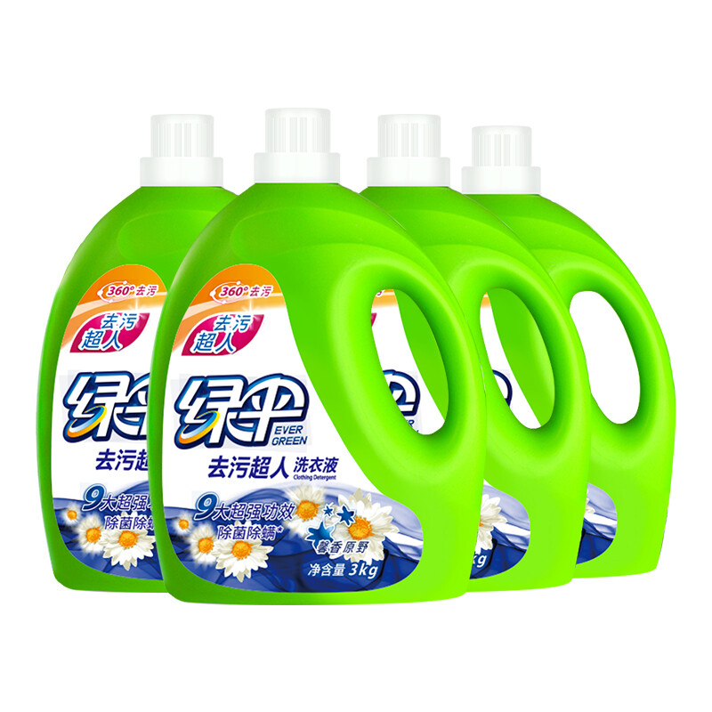 PLUS会员：EVER GREEN 绿伞 除菌除螨洗衣液 24斤 61.91元（双重优惠）