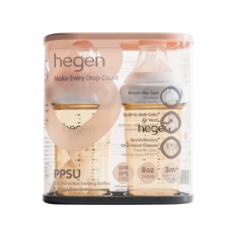 88VIP：hegen PPSU奶瓶套装 240ML*2 231.75元（包税包邮，双重优惠，需凑单，返20