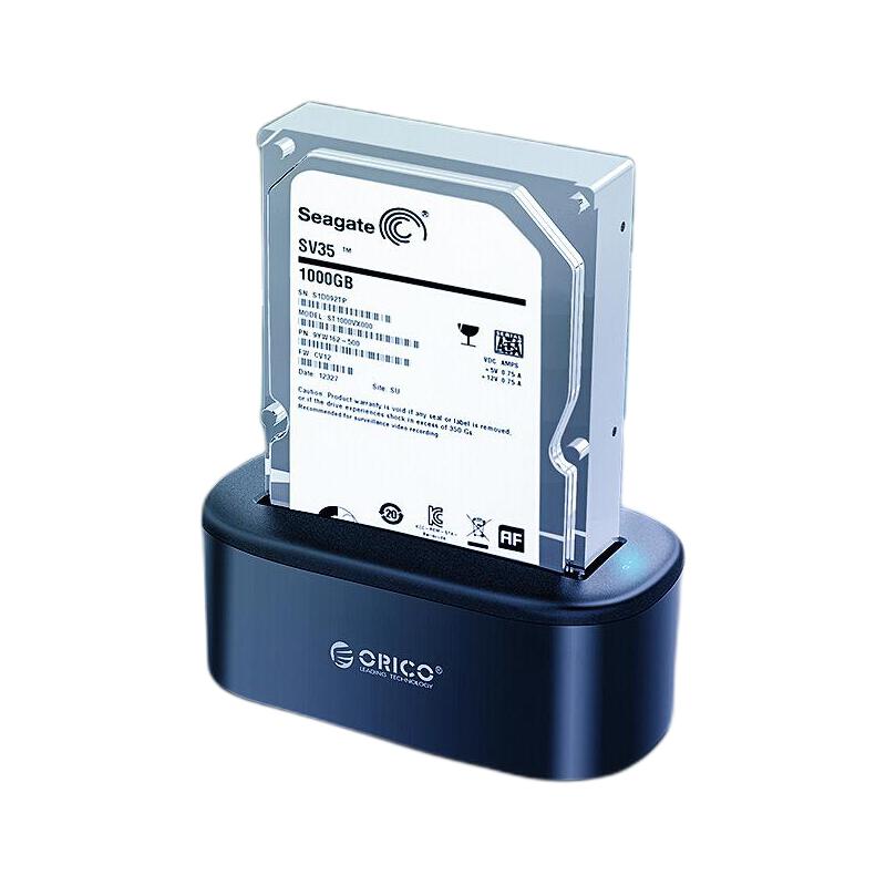 ORICO 奥睿科 3.5英寸 SATA硬盘底座 USB 3.0 Type-B 6218US3 69元