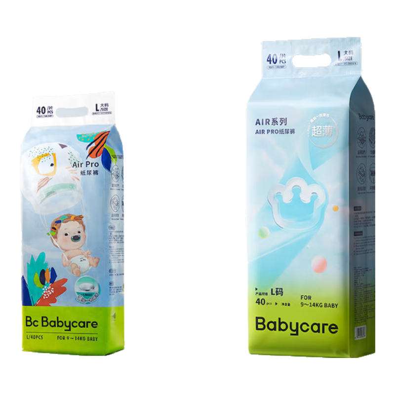 PLUS：babycare Air pro超薄透气纸尿裤 加量装*3件 242.65元（返60元超市卡，合80.88