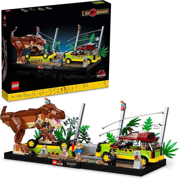 补货、销量第一！LEGO 乐高 Jurassic World侏罗纪世界系列 76956 霸王龙肆虐记1212颗粒443.63元（天猫999元）