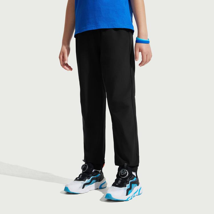 安踏 专柜新款八面弹冰丝运动裤男童长裤春秋训练跑步裤不束缚安踏童装 12