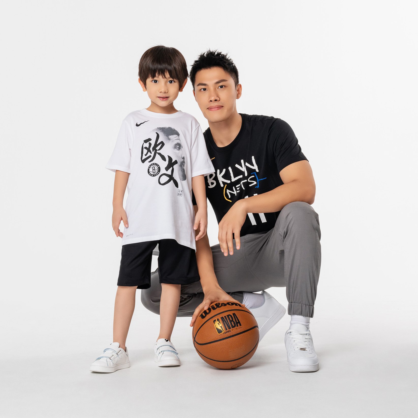 NIKE 耐克 NBA-Nike Kids 布鲁克林篮网队 GLOBAL GAME 欧文 大童短袖T恤 95.6元